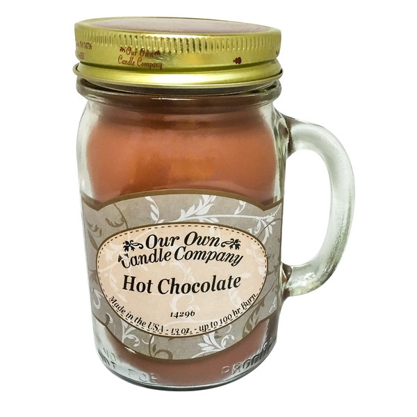 Our Own Candle Company Hot Chocolate Scented 13 Ounce Mason Jar Candle