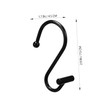Gatuida 12 Pcs Classic Black Curtain Hooks for Bathroom Shower