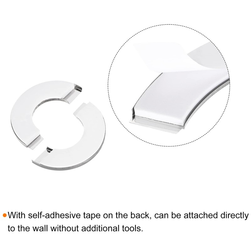 sourcing map 3 Pieces Wall Split Flange 201 Stainless Steel