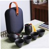 Alipis Vintage Style Bag Tea Set Complete Travel Teapot Set