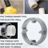 PVC Thread Maker Tool for Electric Drill,1/2", 3/4", 1" Pipe