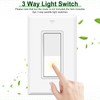 Kcmytoner 3 Way Light Switch, 15A 120-277V Rocker Paddle, Single