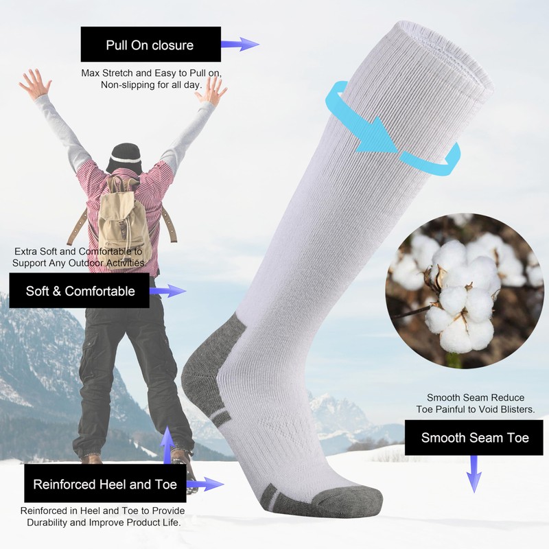 Ortis Cotton Full Cushion Over the Calf Socks OTC Knee