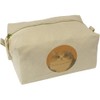 'Fat Cat Portrait' Canvas Wash Bag/Makeup Case (CS00043803)