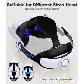 BEBONCOOL For Meta Oculus Quest 3/Quest 3S/Quest 2 VR Comfort Headset Elite Head Strap