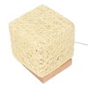 Rattan Table Lamp with LED Bulb USB Powered Decorative Hand