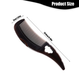 Dandruff Comb for Scalp, 8.18x1.97in Dark Brown Scalp Comb Energy Massage Comb Comfortable Hollow Tooth Hair Dandruff Remover Brush Comb Healthier Scalp Sweep Detoxing Comb for Man&Woman