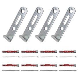 JeiibrZui J Heavy Duty Wall Hook, Coat Hooks, Door Wall Single Metal Hook, Powerful Universal Plug with Safety Screw for Picture, Kitchen, Living Room, Bedroom, Bathroom, Office