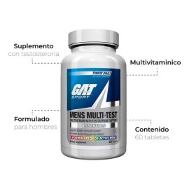 Gat Mens Multi Test Multivitaminico Testoterone Tabletas Sabor