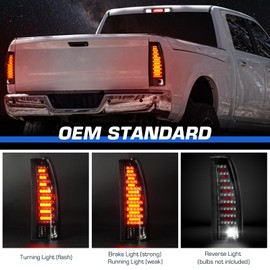 LED Tail Lights Fit for Chevy & for GMC C/K 1500 2500 3500 88-99, C1500 C2500 Suburban 92-99, Silverado 94-98, Blazer 92-94, Tahoe 95-99, Yukon 92-00, Escalade 99-00 (Smoke Lens)