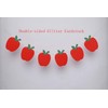 Topfunyy Back to School Glitter Banner Apple Garland Banner for