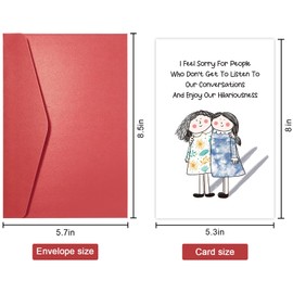 Hilarious Birthday Card for Bestie Sister, Funny Friendship Card for Her, BFF Card for Woman Girls, Bestie Happy Birthday Card