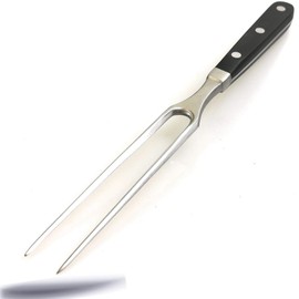 Kerafactum Roasting Fork, Meat Fork, Barbecue Fork, Carving Fork, Meat Roasting Fork for Roast Pieces and Grilled Meat, Made of High-Quality Stainless Steel, Extra Heavy Quality, 29 cm, Meat Fork