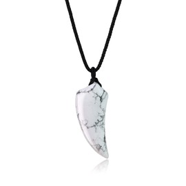 COAI Men's Surfer Necklace with Pointed Pendant, howlite, Howlite