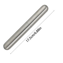 1 Piece Cigars Case Stainless Steel Cigar Tube Thickened Single Cigar Case Mini Portable Tube Small Cigar Container for Travel Business Trip Carry Case Collection