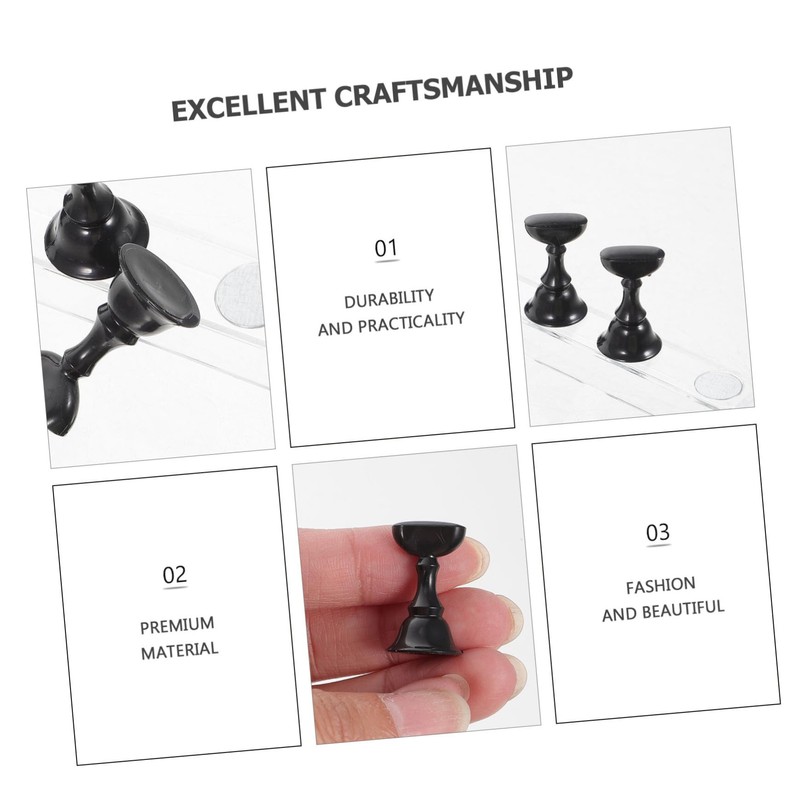 TOVINANNA 2Sets Acrylic Nail Art Tips Holder Magnetic Practice Stands