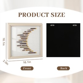 Crystals Stones Framed Wall Art – Natural Crystal Rocks & Glass Shadowbox Decor 16.1" W x 16.1" H, Large Wall Art Framed for Living Room, Entryway & Gemstone Wall Decor, Ready to Hang