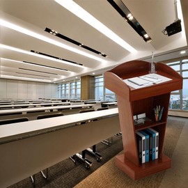 BGEDL Natural Breeze Lectern Wooden Lectern Podium Church Pulpit Campus Teacher's Portable Lecture Table Information Desk Office Multimedia Lectern Conference Debate Stand Church
