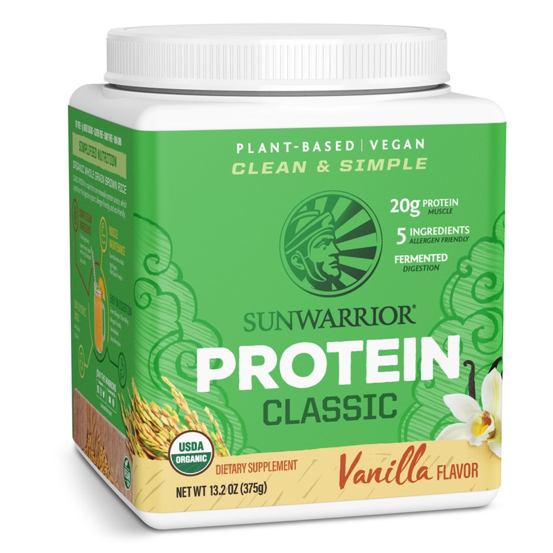 SUNWARRIOR Organic Classic Vanilla Protein, 13.2 OZ