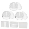 Minkissy 3pcs Portable Loose Powder Containers with Puff for Travel