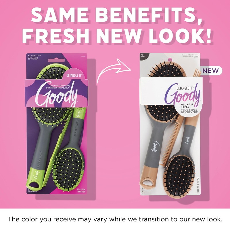 Goody Detangle It Hair Brushes Set - Large Oval Paddle
