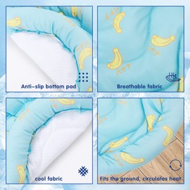 Small Animals Cooling Mat Bed Rabbit Hamster Cooling Pad Summer Ice Silk Sleeping Bed for Small Pets Puppy Guinea Pig Hamster Rabbit Hamster Cat (Blue)
