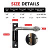 2 Pack J-Bolt Gate Hinge with Plate, Heavy Duty Welded