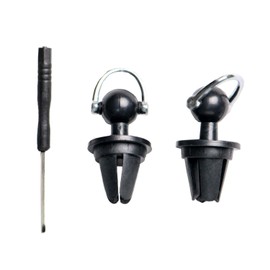 inDomit Car Air Vent Sunglass Holder Hanger Pack of 2 (Silver)