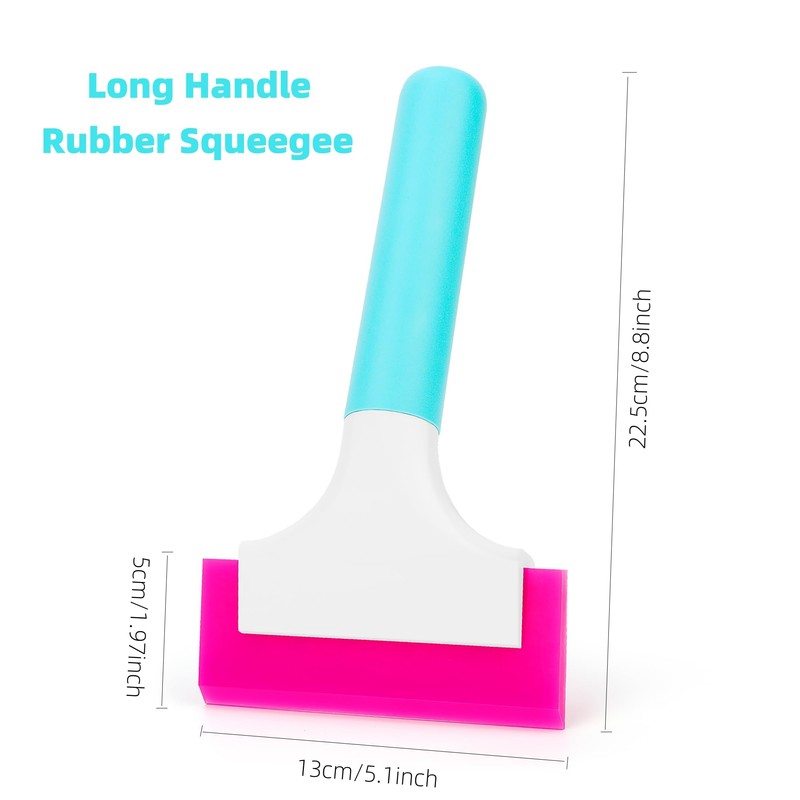 Rubber Squeegee for Shower Glass Mirror Window Tinting, 2 Pack