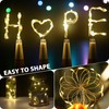 KOBWA Flaschenlichter mit Korken, USB wiederaufladbares Weinflaschenlicht, batteriebetriebene Gläser, Lichterkette,