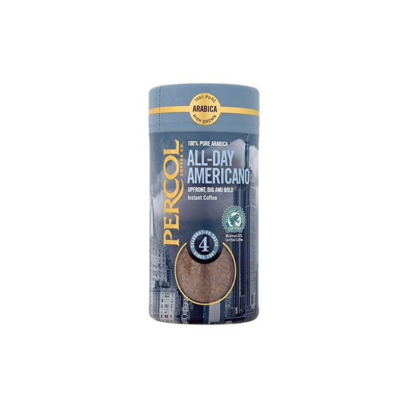Percol Rainforest Alliance Americano Instant Coffee 100g case of 10
