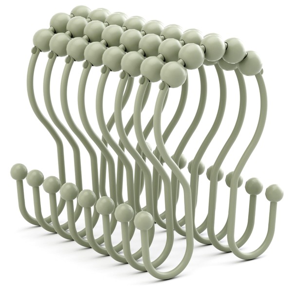 Bathway Sage Green Shower Curtain Hooks Shower Curtain Rings Rust