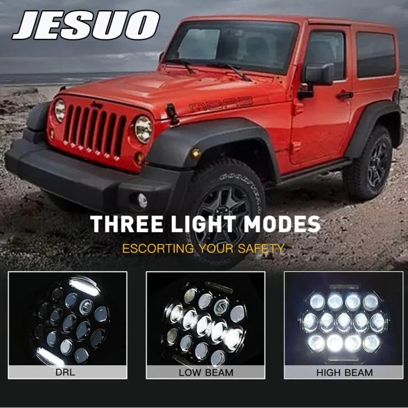 JESUO Fit Ford Mustang 1965~1973 Brightest Pair 7" Round Led