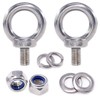 Swpeet 8 Pieces 304 Stainless Steel M12 Male Thread Lifting