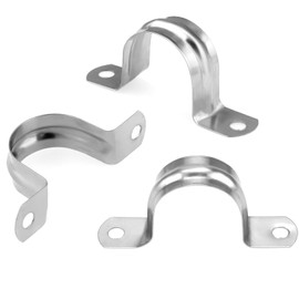 Graplan Pack of 30 U-shaped pipe clamps, 32 mm, 304 stainless steel, U-pipe clamp, mounting clamp for gas pipes, water pipes, wall and cables