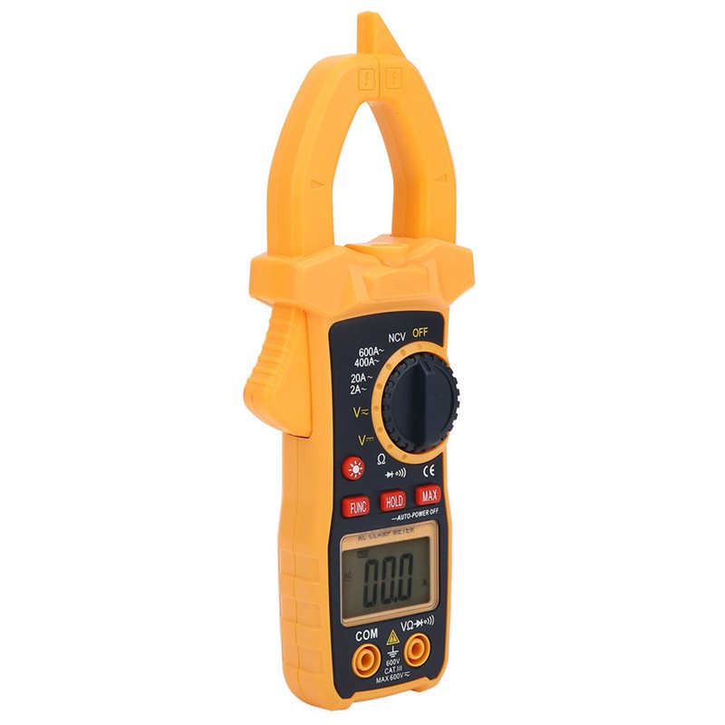 Digital Clamp Meter Multimeter Tester AC DC Plastic LCD Industrial