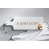 Mud Pie Happy Home Board, 18" x 6", White