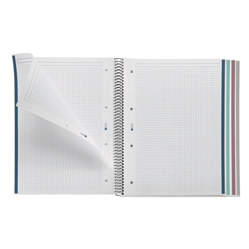 Miquelrius MR46622 A4 Recycled Squared Notebook 5mm 120 Sheets 4