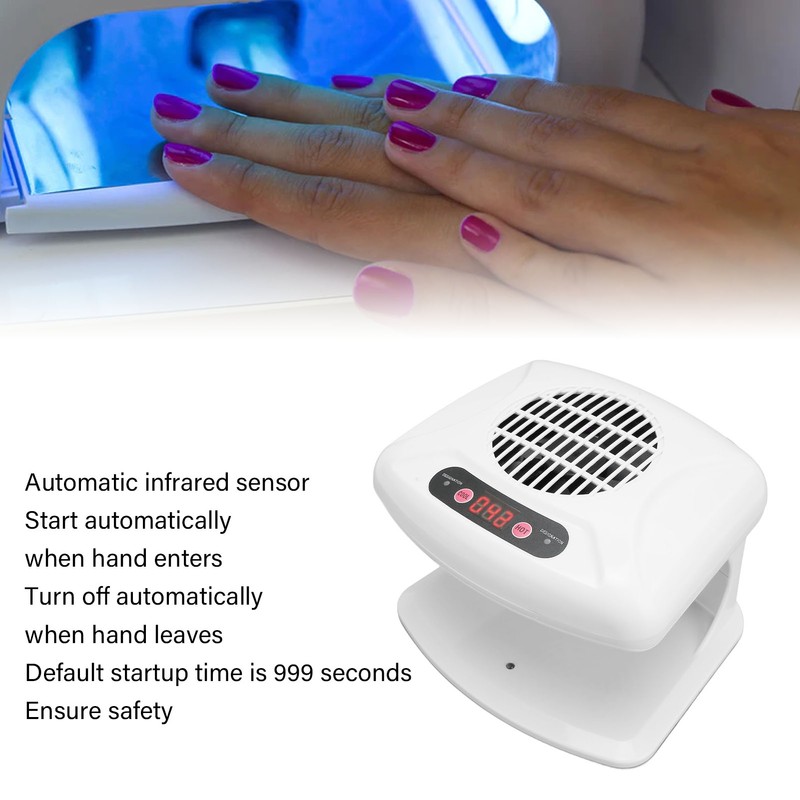 Single Hand Nail Air Dryer Warm Cool Wind Automatic Sensor