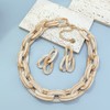Coiris Double Layer Acrylic Resin Link Collar Necklaces Chunky Chain