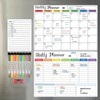 Magnetic Dry Erase Calendar Whiteboard, 1 Set Including Monthly, Weekly,