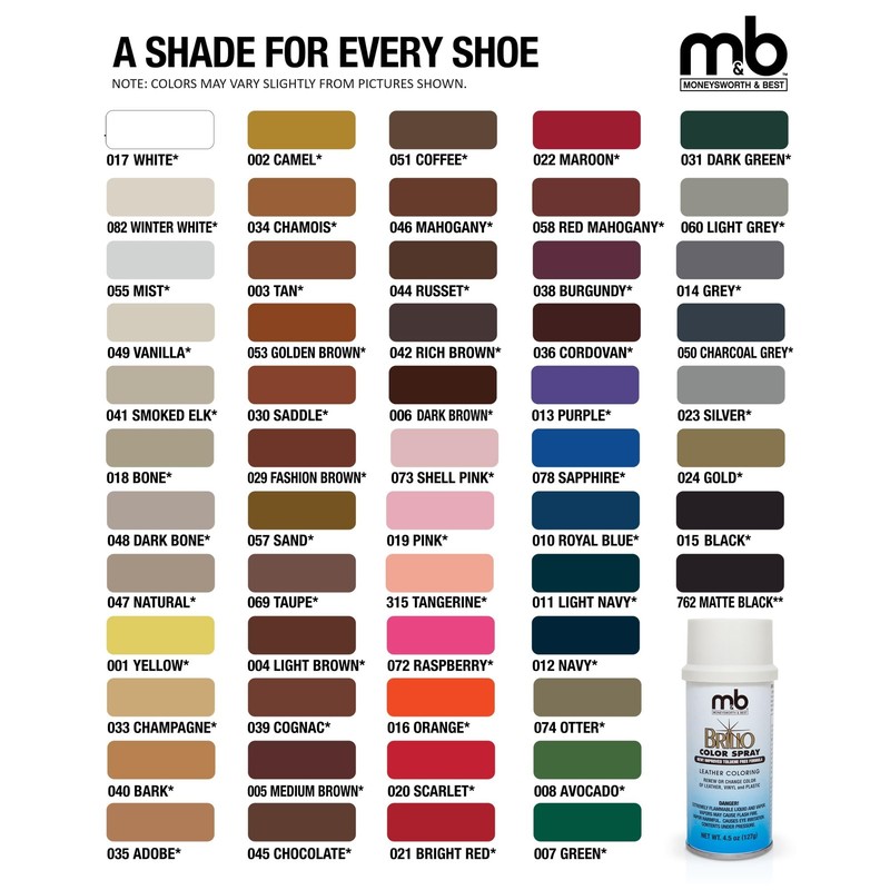 Moneysworth & Best Unisex's Brillo Color Spray Shoe Dye, Saddle,