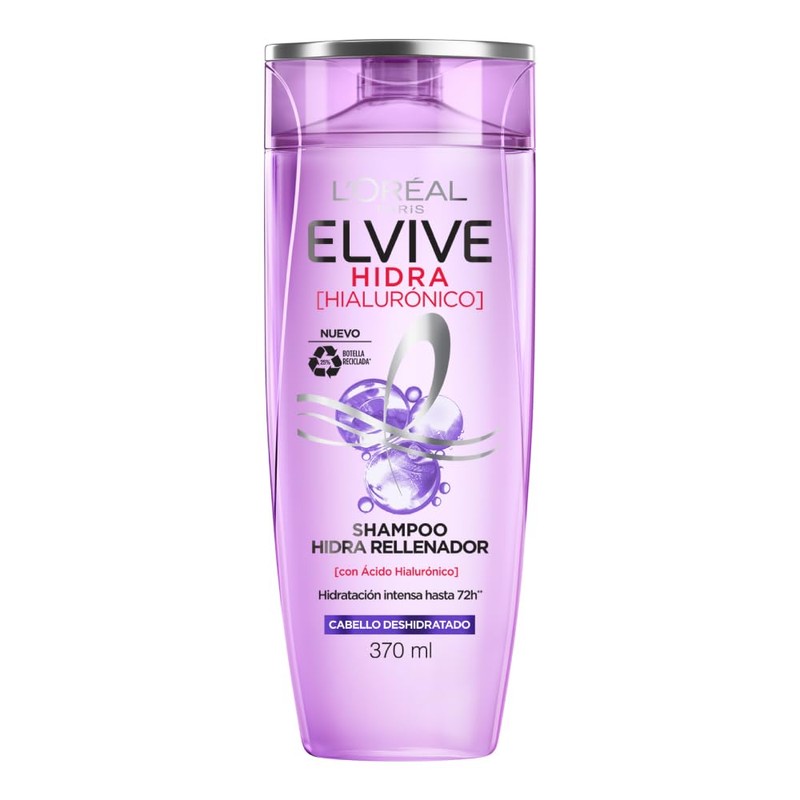 L'Oréal Paris Shampoo Hidra Hialurónico Elvive 370 ml
