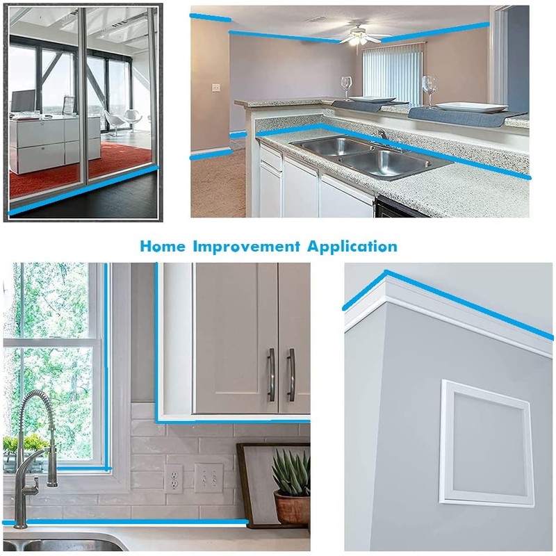 Inside & Outside Corner Trim, Peel and Stick Wall Molding