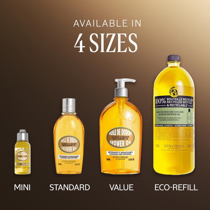 L'OCCITANE Cleansing & Softening Almond Shower Oil. 16.90 fl oz