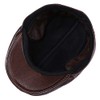 Xinqiao Cabby Classic Hat Genuine Leather Vintage Newsboy Ivy Driving