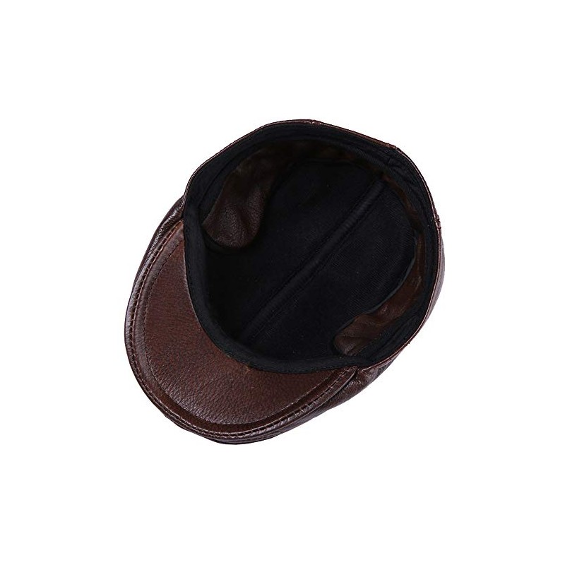 Xinqiao Cabby Classic Hat Genuine Leather Vintage Newsboy Ivy Driving