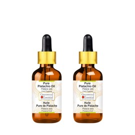 Greenwood Essential Pure Pistachio Oil (Pistacia Vera) with Two Glass Droppers Cold Pressed (Pack of Two) 15ml X 2 (1 oz)