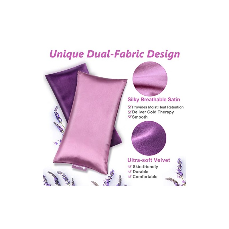 RelaxCoo Lavender Eye Pillow - Weighted Moist Heat Compress