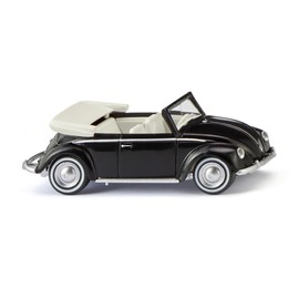Wiking 0794 06 H0 Car Model Volkswagen Beetle 1200 Convertible, Black